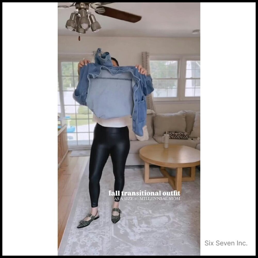 Oversized Denim Jacket Classic Button Up Casual Chic Y2K Retro Boyfriend Fit - Picture 8 of 8